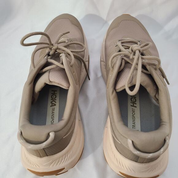 Hoka Transport Sneaker Men's Size 8.5 Lifestyle Shoe Dune/Eggnog Taupe - Picture 9 of 10